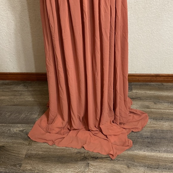 DRESS BY MIUSOL Elegant Lace TERRA-COTTA Dress - Picture 3 of 6